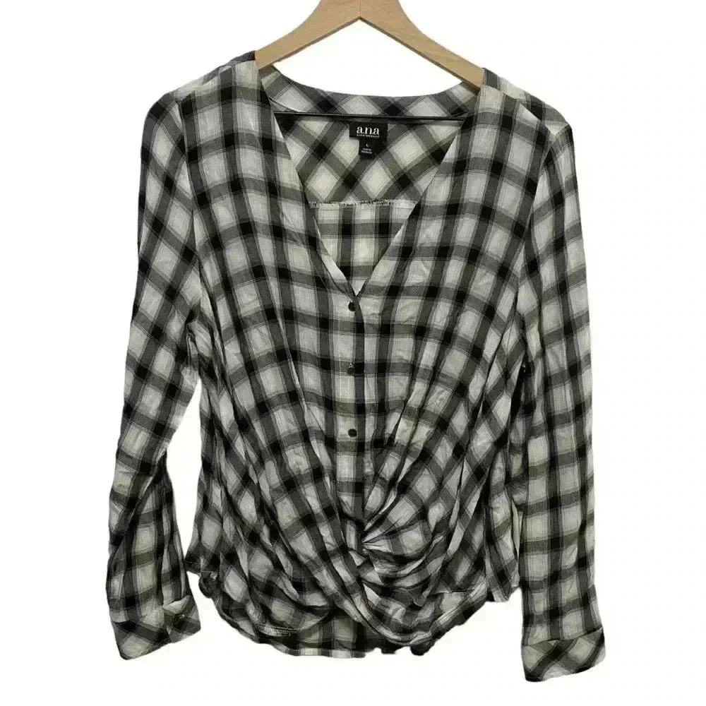 Wrap Button Down Blouse